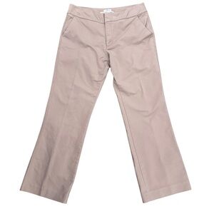 Old Navy Size 10 Short Tan Stretch Chino Straight Pants Cotton-Spandex Pockets